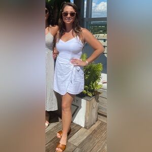 Abercrombie & Fitch White Wrap Dress